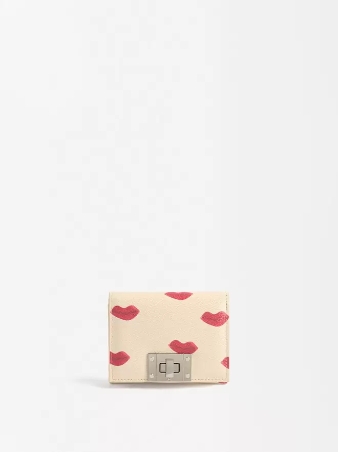 Printed wallet with swivel clasp