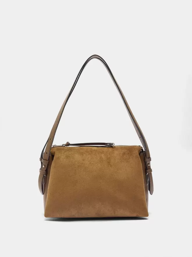 Shoulder bag with leather-effect