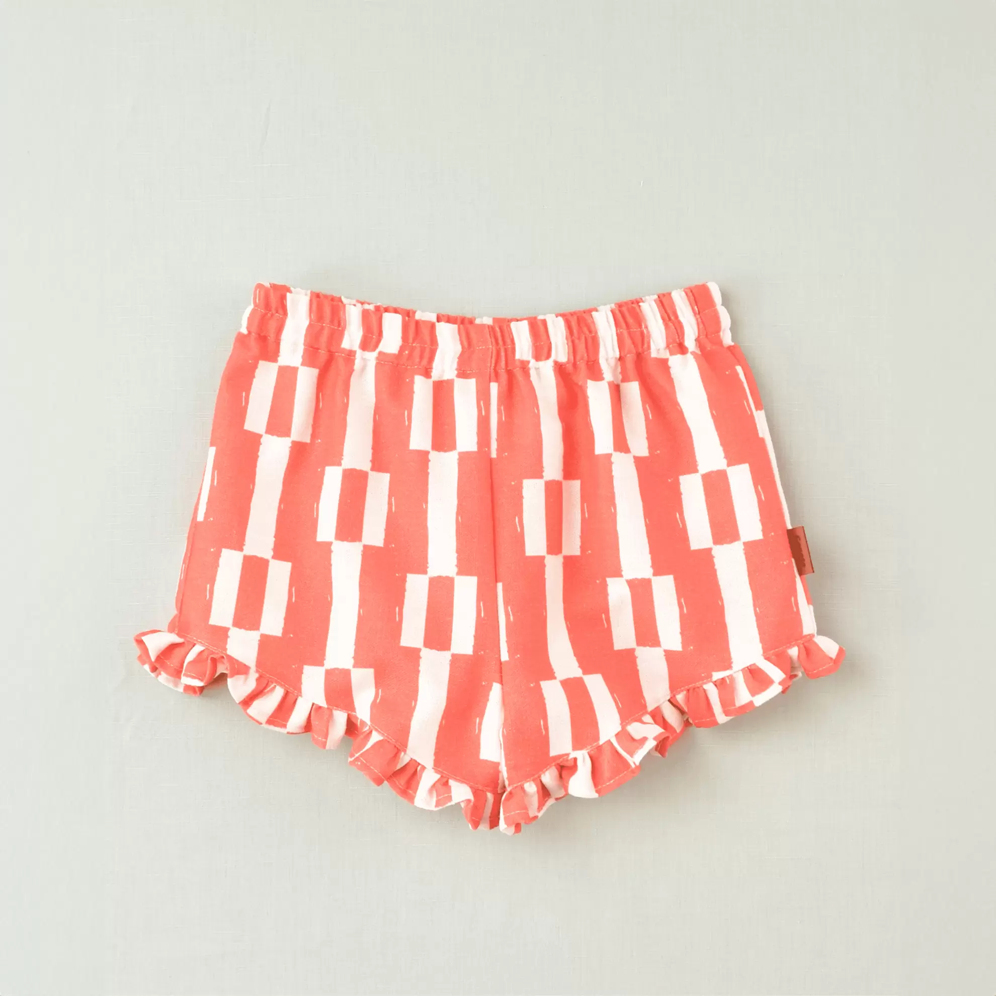 Pantalón corto geométrico rojo