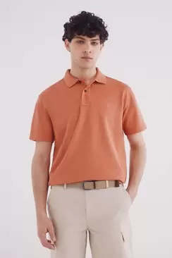 Polo piqué fantasía color regular fit
