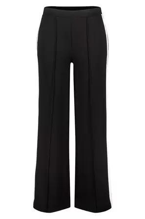 Pantalones anchos con raya en contraste