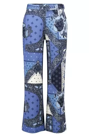Pantalones con estampado y cinto