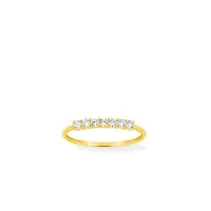 Anillo de oro amarillo 18k y circonitas