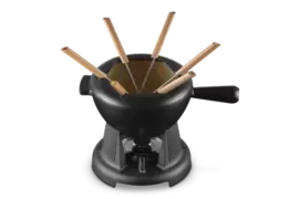 Set fondue de hierro fundido