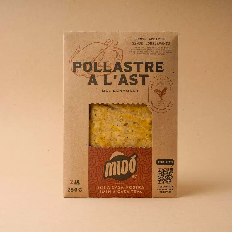 Pollastre a l'ast Midó 250g