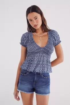 Top smock estampado