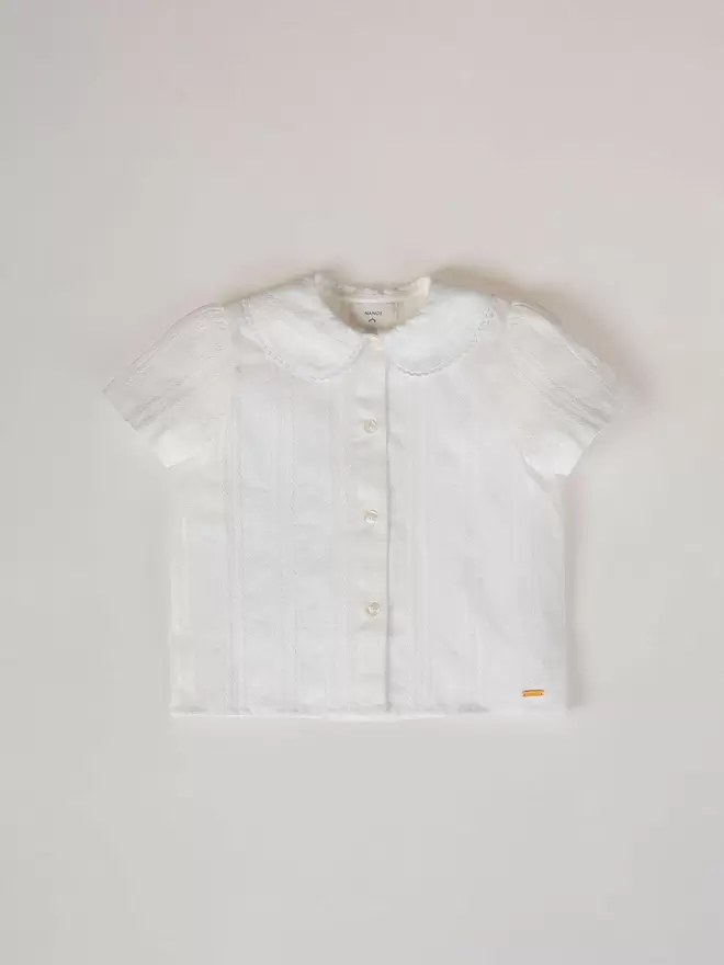 BLUSA MANGA CORTA FANTASÍA BLANCO ROTO