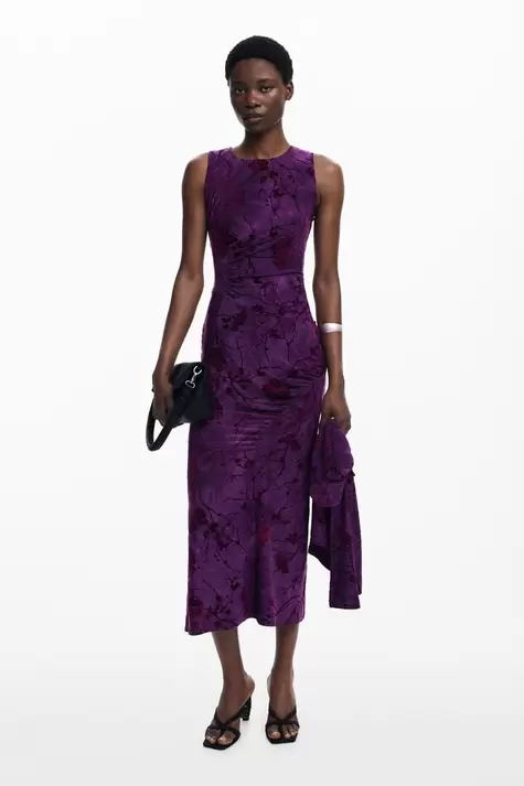 Vestido midi oriental