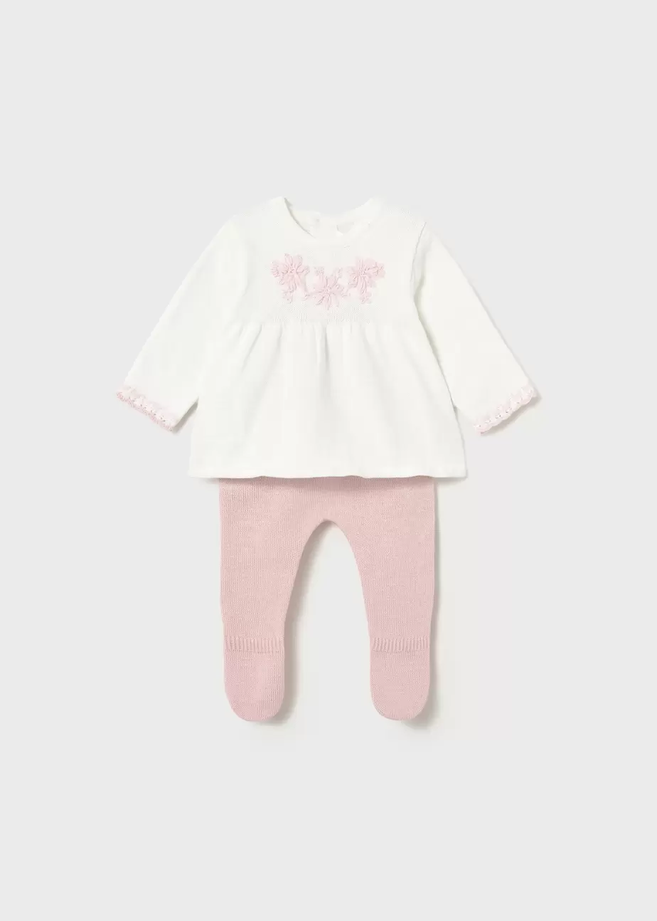 Conjunto polaina y jersey recién nacida