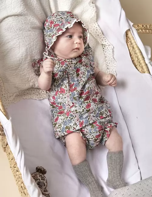 Vestido de estampado liberty blanco roto
