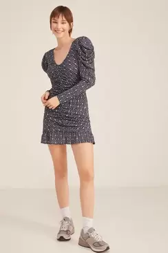 Vestido Corto Frunces