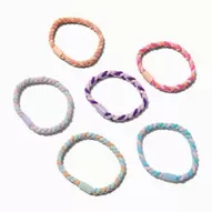 Pastel Braided Hair Ties - 6 Pack