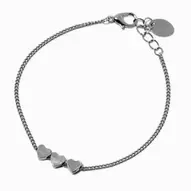 Silver-tone Heart Chain Bracelet