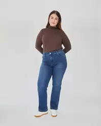 PANTALON DENIM PUSH UP CON DETALLE DE BRILLOS EN BOLSILLOS AZUL