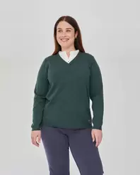 JERSEY EFECTO PLUMETI CON HILO METALICOVERDE MUSGO