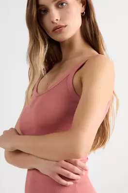 Camiseta de Tirantes Estilo Nadadora de Algodón Su...