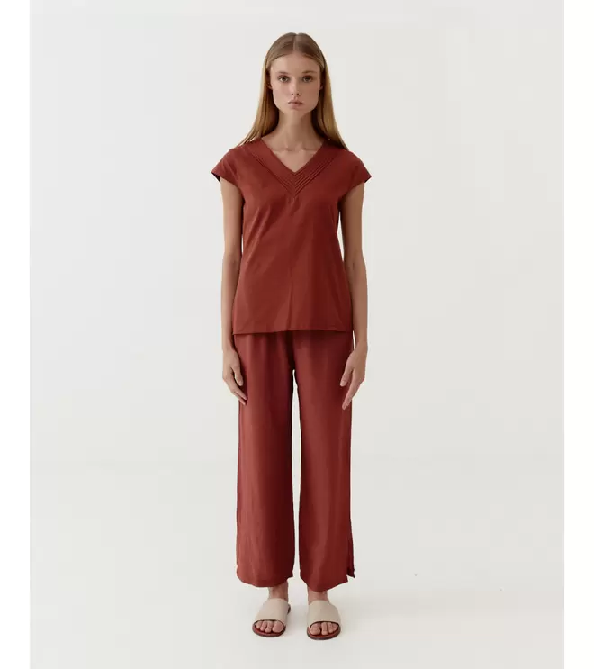 PANTALÓN RECTO CINTURA ELÁSTICA