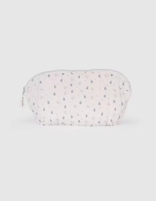 Neceser estampado blanco roto