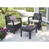 Conjunto jardínimitacion ratan tarifa marron