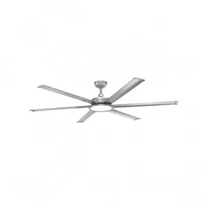 Ventilador de techo BigBen LED 20w 3CCT integrado acabado aluminio estilo industrial motor DC 180cm Ø