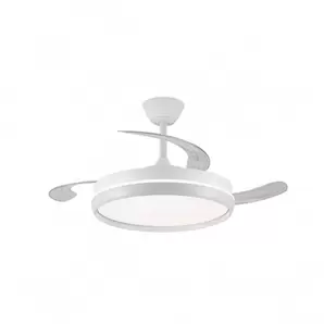 Ventilador de techo Charly LED 72w 3CCT integrado acabado blanco estilo moderno motor DC 106cm Ø