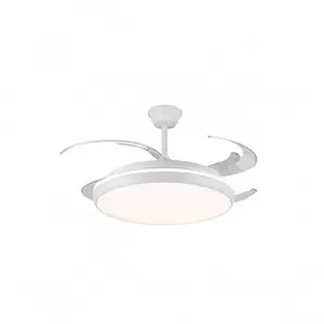 Ventilador de techo Charly LED 80w 3CCT integrado acabado blanco estilo moderno motor DC 120cm Ø
