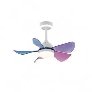 Ventilador de techo Baby LED 24w+7w 3CCT integrado acabado blanco estilo infantil  motor DC  56cm Ø