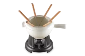 Set fondue de hierro fundido