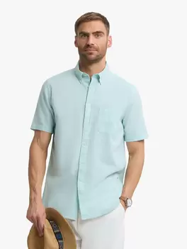 CAMISA LINO M. CORTA VERDE AGUA