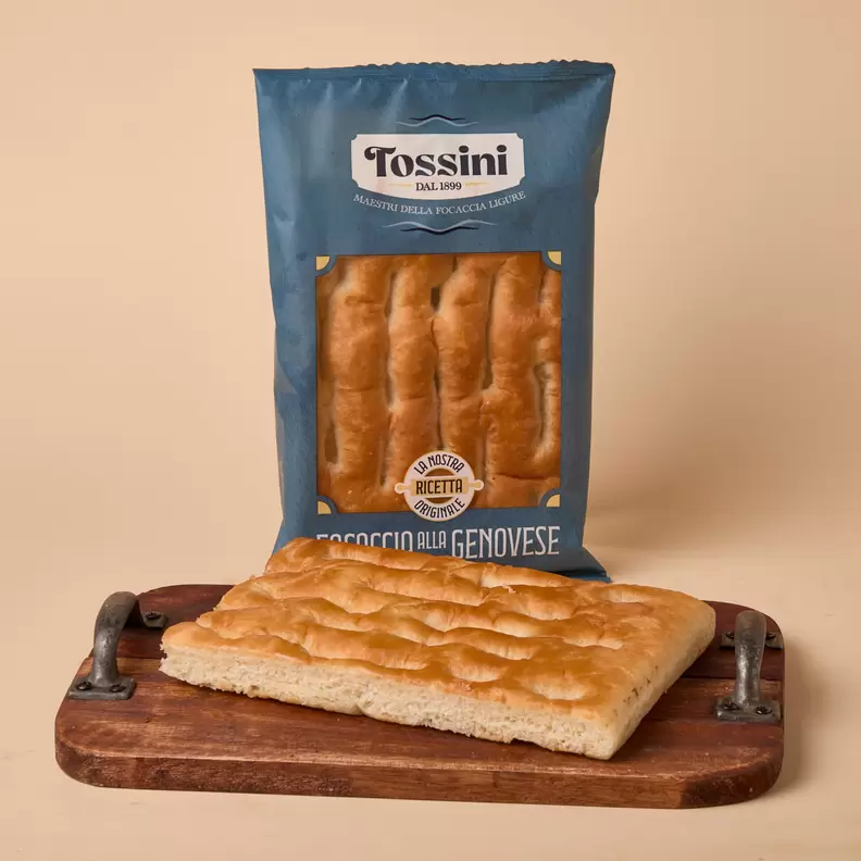 Focaccia genovesa amb oli d´oliva TOSSINI 140g