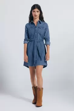 Vestido vaquero camisero cinturón