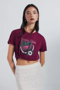 Camiseta gráfica tropical