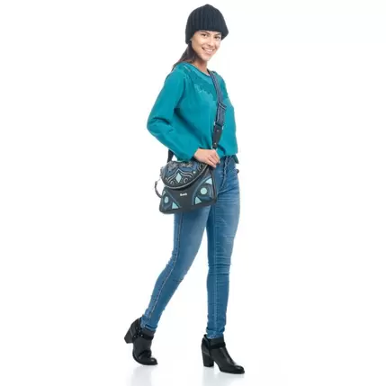 Sudadera combinada encaje