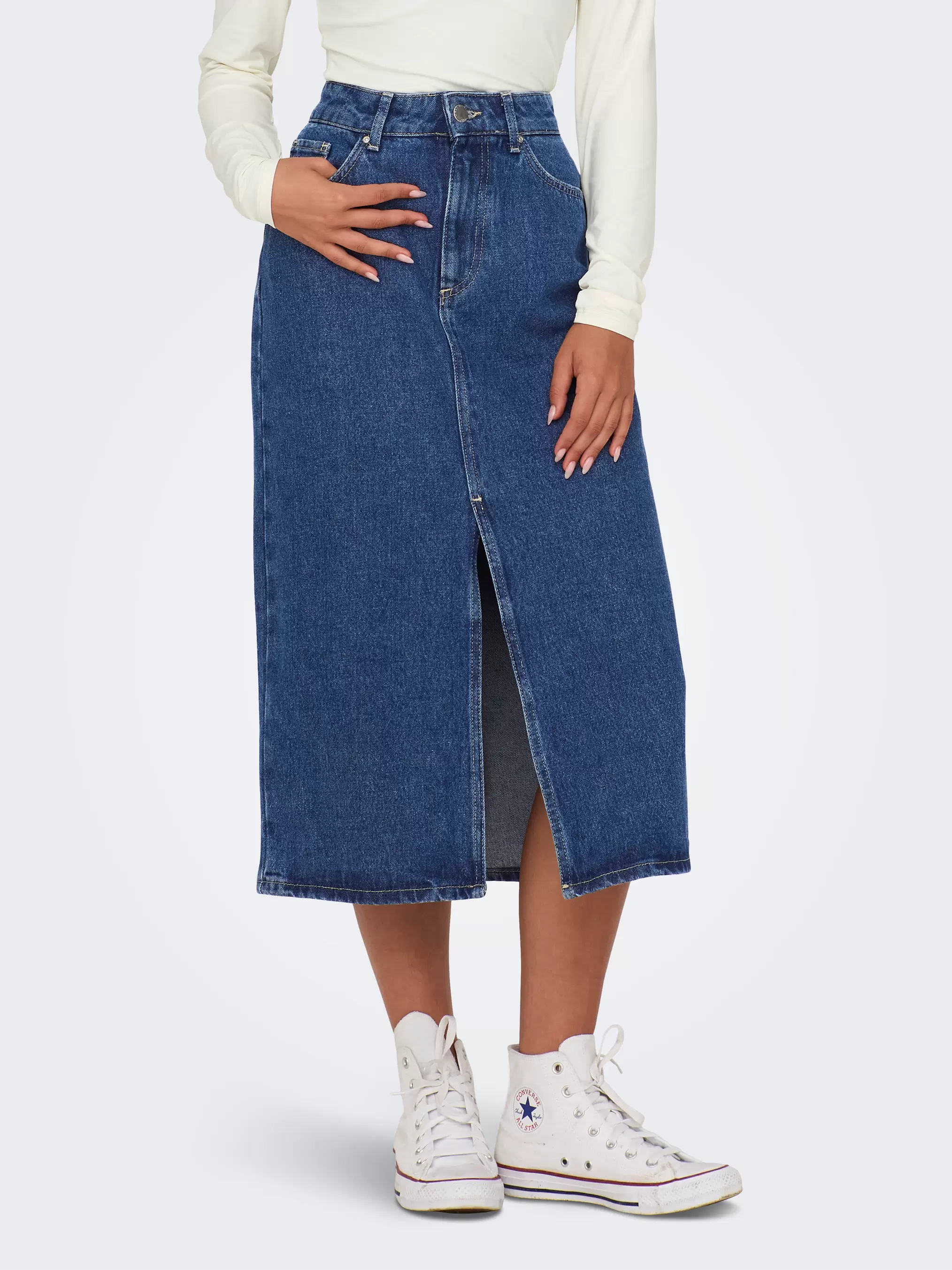 ONLBIANCA Denim Falda midi