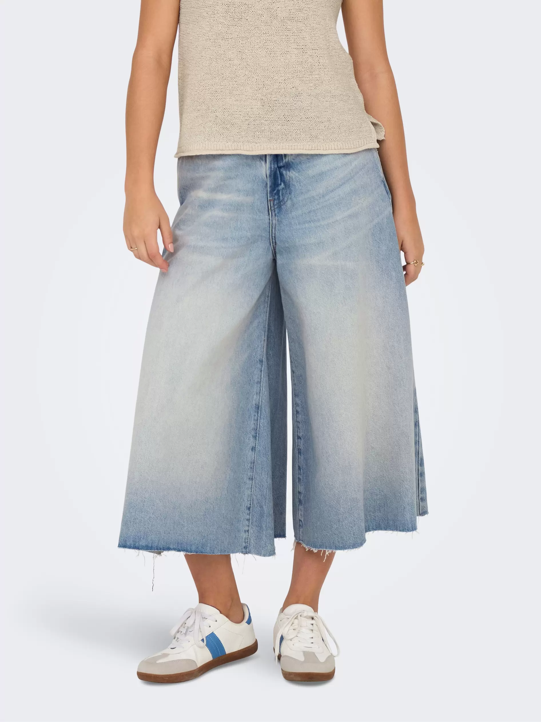 ONLLA Cintura alta Corte wide leg Shorts vaqueros