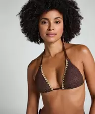 Top de bikini triángulo crochet