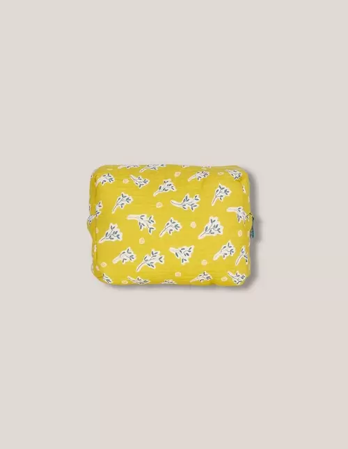 Neceser estampado amarillo