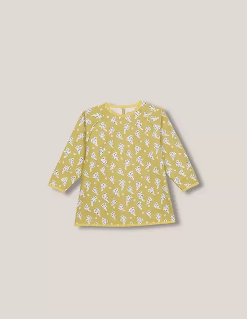 Babero con mangas amarillo