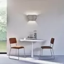 Circle - Table à manger ronde blanche 4/5 personnes D100