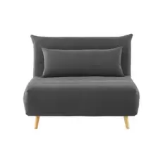 Nio - Canapé clic-clac 1 place gris anthracite