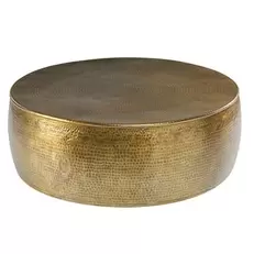 Paloma - Table basse en aluminium martelé doré D99
