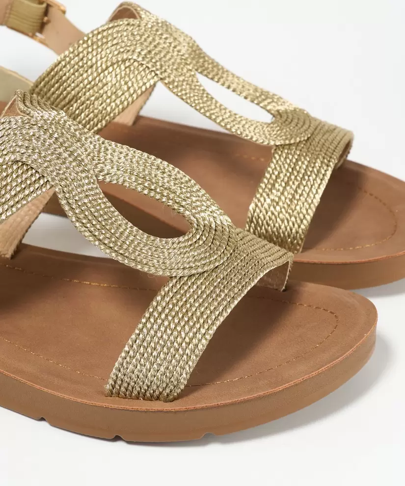 Sandalias planas multitrenzas