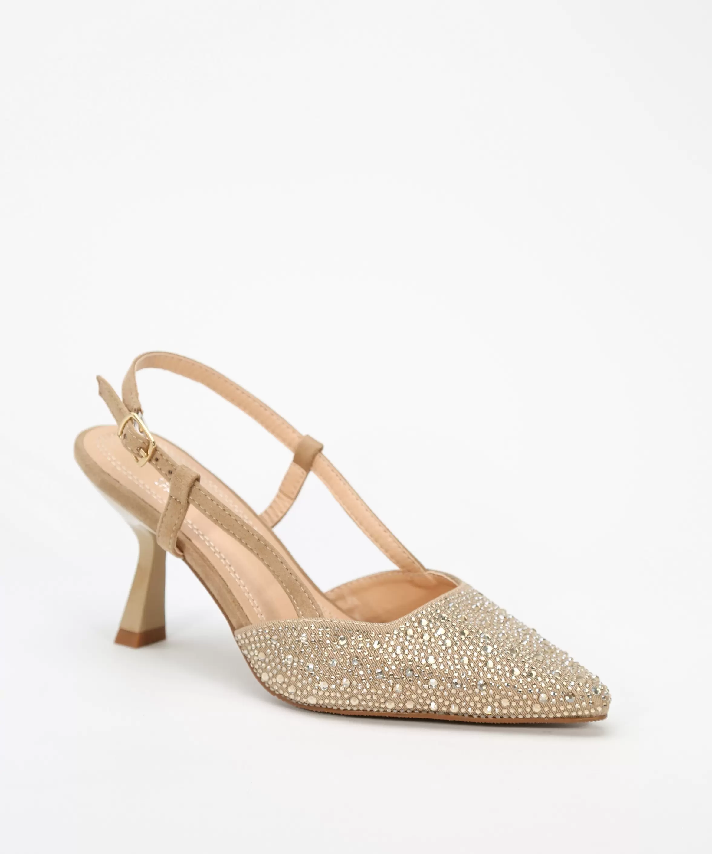 Zapatos tacón destalonados strass
