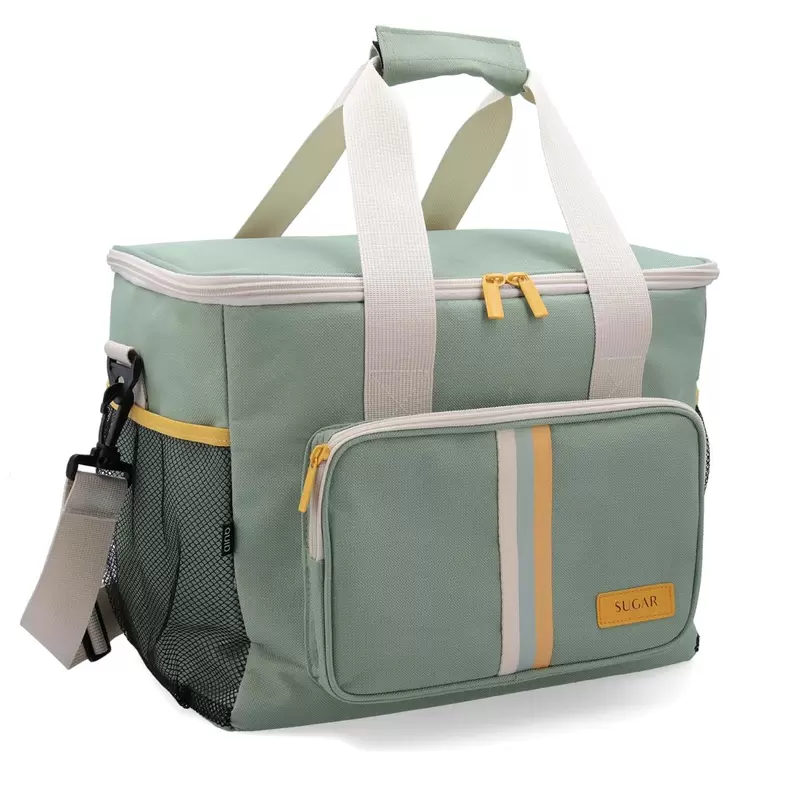 Bolsa térmica 33x24x28 cm-22L poliéster verde Sugar Quid