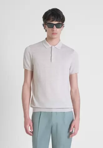 JERSEY REGULAR FIT EN MEZCLA DE LINO