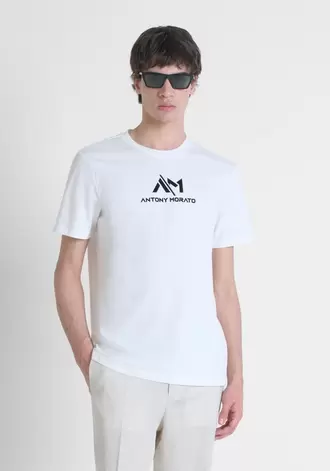 CAMISETA REGULAR FIT DE JERSEY DE ALGODÓN CON LOGO ESTAMPADO