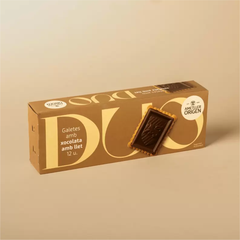 Galeta Duo xocolata amb llet Ametller Origen 150g
