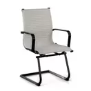 Sillón Confidente de Oficina Brenton, estructura negra, ecopiel