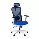 Silla de Oficina Fusion White con reposacabezas, soporte lumbar
