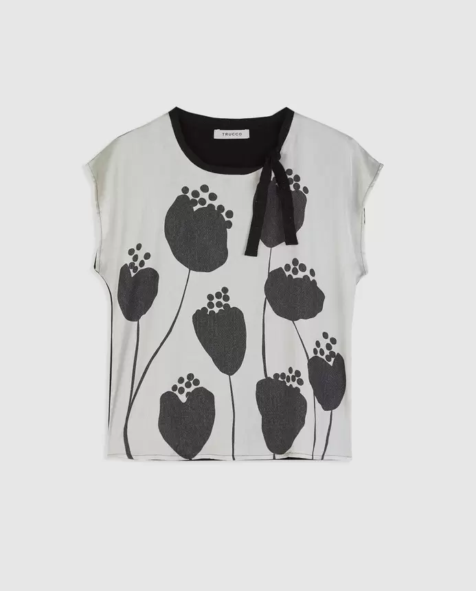 Camiseta Satinada Floral